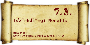 Tárkányi Morella névjegykártya